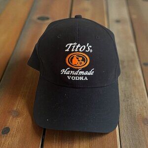 TITOS Handmade Vodka Black Logo Baseball Hat Cap One Size Adjustable